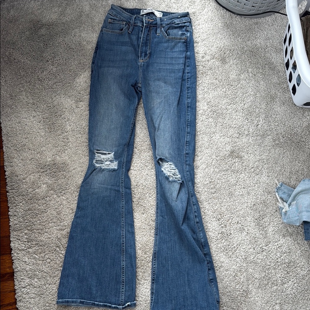 Women's Blue Flared Jeans